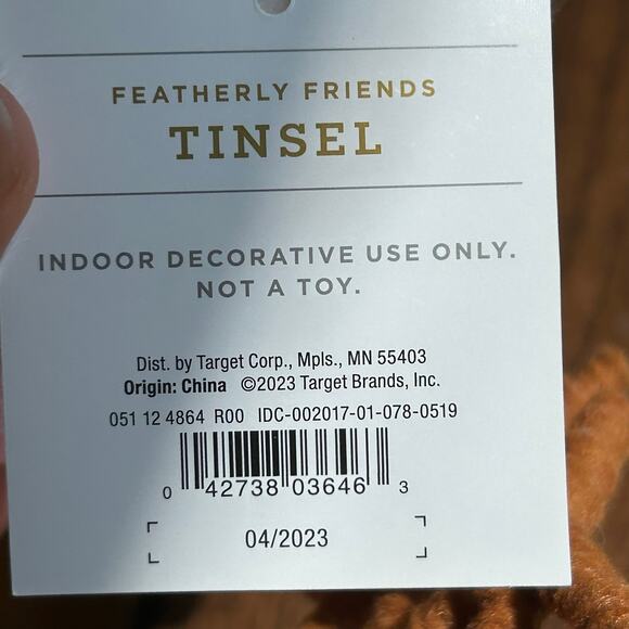 Wondershop Featherly Friends 2023 Christmas String Lights Bird Tinsel NWT - Picture 7 of 9